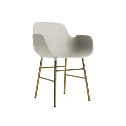 Form Armchair Brass Light Grey | Sillas | Normann Copenhagen