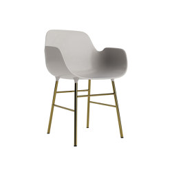 Form Armchair Brass Warm Grey | Sillas | Normann Copenhagen