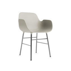 Form Armchair Chrome Light Grey | Sillas | Normann Copenhagen