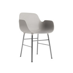 Form Armchair Chrome Warm Grey | Stühle | Normann Copenhagen