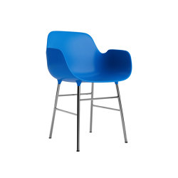 Form Armchair Chrome Bright Blue | Chairs | Normann Copenhagen