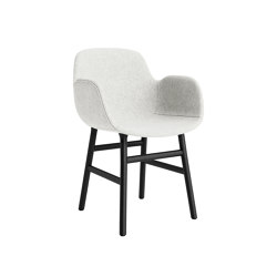 Form Armchair Full Upholstery Wood Black Oak Hallingdal 110 | Sedie | Normann Copenhagen
