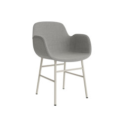 Form Armchair Full Upholstery Steel Light Grey Remix 133 | Chaises | Normann Copenhagen
