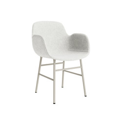 Form Armchair Full Upholstery Steel Light Grey Hallingdal 110 | Sedie | Normann Copenhagen