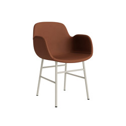 Form Armchair Full Upholstery Steel Light Grey Ultra 41574 | Sedie | Normann Copenhagen