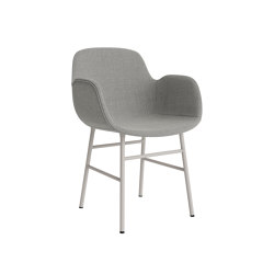 Form Armchair Full Upholstery Steel Warm Grey Remix 133 | Stühle | Normann Copenhagen