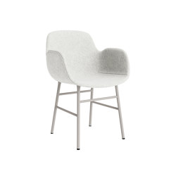 Form Armchair Full Upholstery Steel Warm Grey Hallingdal 110 | Chaises | Normann Copenhagen