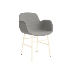 Form Armchair Full Upholstery Steel Cream Remix 133 | Chairs | Normann Copenhagen