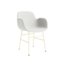 Form Armchair Full Upholstery Steel Cream Hallingdal 110 | Sedie | Normann Copenhagen
