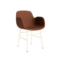 Form Armchair Full Upholstery Steel Cream Ultra 41574 | Chaises | Normann Copenhagen