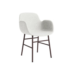 Form Armchair Full Upholstery Steel Brown Hallingdal 110 | Stühle | Normann Copenhagen