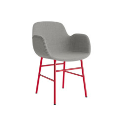 Form Armchair Full Upholstery Steel Bright Red Remix 133 | Chairs | Normann Copenhagen