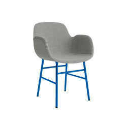 Form Armchair Full Upholstery Steel Bright Blue Remix 133 | Chairs | Normann Copenhagen