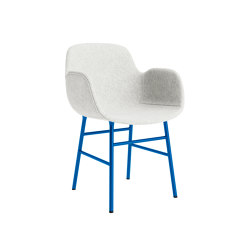 Form Armchair Full Upholstery Steel Bright Blue Hallingdal 110 | Stühle | Normann Copenhagen