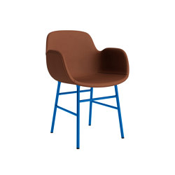 Form Armchair Full Upholstery Steel Bright Blue Ultra 41574 | Chairs | Normann Copenhagen