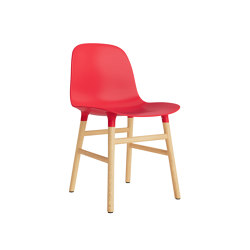 Form Chair Wood Oak Warm Bright Red | Chairs | Normann Copenhagen