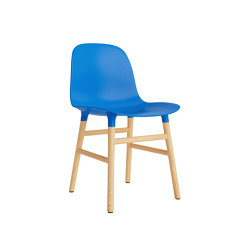 Form Chair Wood Oak Warm Bright Blue | Stühle | Normann Copenhagen