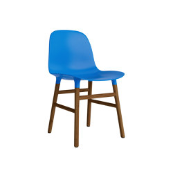 Form Chair Wood Walnut Bright Blue | Sillas | Normann Copenhagen