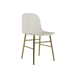 Form Chair Brass Light Grey | Chaises | Normann Copenhagen