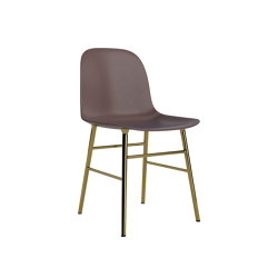 Form Chair Brass Brown | open base | Normann Copenhagen