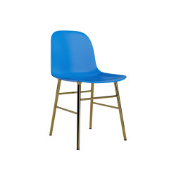 Form Chair Brass Bright Blue | Sillas | Normann Copenhagen