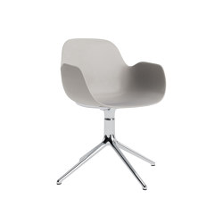Form Armchair Swivel 4L Alu Warm Grey | Chairs | Normann Copenhagen