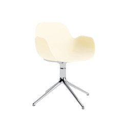 Form Armchair Swivel 4L Alu Cream | Stühle | Normann Copenhagen