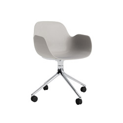 Form Armchair Swivel 4W Alu Warm Grey | Chairs | Normann Copenhagen