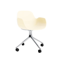 Form Armchair Swivel 4W Alu Cream | Chairs | Normann Copenhagen
