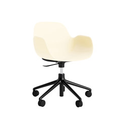 Form Armchair Swivel 5W Gas Lift Black Alu Cream | Chairs | Normann Copenhagen