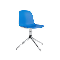 Form Chair Swivel 4L Alu Bright Blue | Chaises | Normann Copenhagen