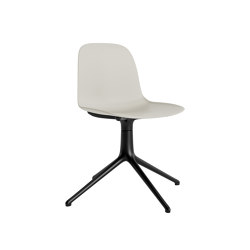 Form Chair Swivel 4L Black Alu Light Grey | Chaises | Normann Copenhagen