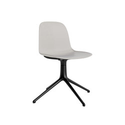 Form Chair Swivel 4L Black Alu Warm Grey | Chaises | Normann Copenhagen