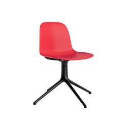 Form Chair Swivel 4L Black Alu Bright Red | Sedie | Normann Copenhagen