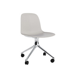 Form Chair Swivel 4W Alu Warm Grey | Chaises | Normann Copenhagen