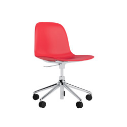 Form Chair Swivel 5W Gas Lift Alu Bright Red | Chaises | Normann Copenhagen