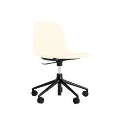 Form Chair Swivel 5W Gas Lift Black Alu Cream | Stühle | Normann Copenhagen