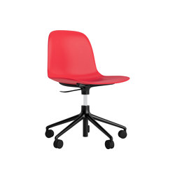 Form Chair Swivel 5W Gas Lift Black Alu Bright Red | Sedie | Normann Copenhagen