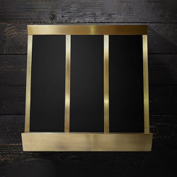 Black and Brass Range Hood - HELEN | Hottes  | AMORETTI BROTHERS