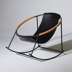 Rocking Chair / Sling Thick Leather | Armchairs | Studio Stirling