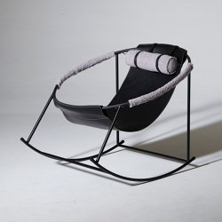Rocking Chair / Sling Thick Leather | Sessel | Studio Stirling