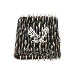 Faux fur blanket | Black faux fur embroidered blanket | Home textiles | MX HOME