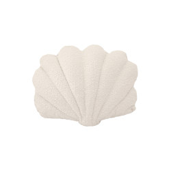Cojin de lana rizada | Cojín Concha de lana rizada crema blanca | Home textiles | MX HOME