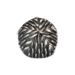 Faux fur cushion | Faux fur ball cushion - Black & White | Cushions | MX HOME