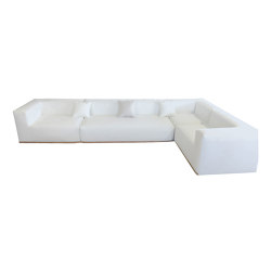 Indoor modular sofa | Modular corner sofa - Removable cover 5/6 seater - Curly wool | Divani | MX HOME