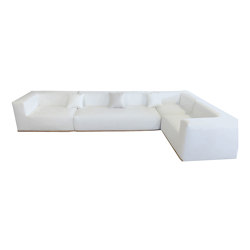 Interior Sofa | Ecksofa modular abnehmbar mit Jutefransen 5/6 Sitzer, weiß | Sofas | MX HOME
