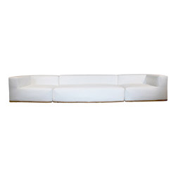 Indoor modular sofa | Modular sofa - Removable cover 5/6-seater - Cotton with fringe | Divani | MX HOME