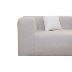 Indoor modular sofa | Modular sofa 1 module - Removable cover - Linen | Modular seating elements | MX HOME