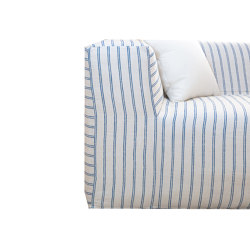 Innensofa | Sofamodul abnehmbar, weiß und blau | Modular seating elements | MX HOME