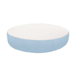 Foam sunbed | Outdoor foam bed round - White and blue | Sun loungers | MX HOME